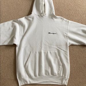 White Champion Hoodie/Sweatshirt